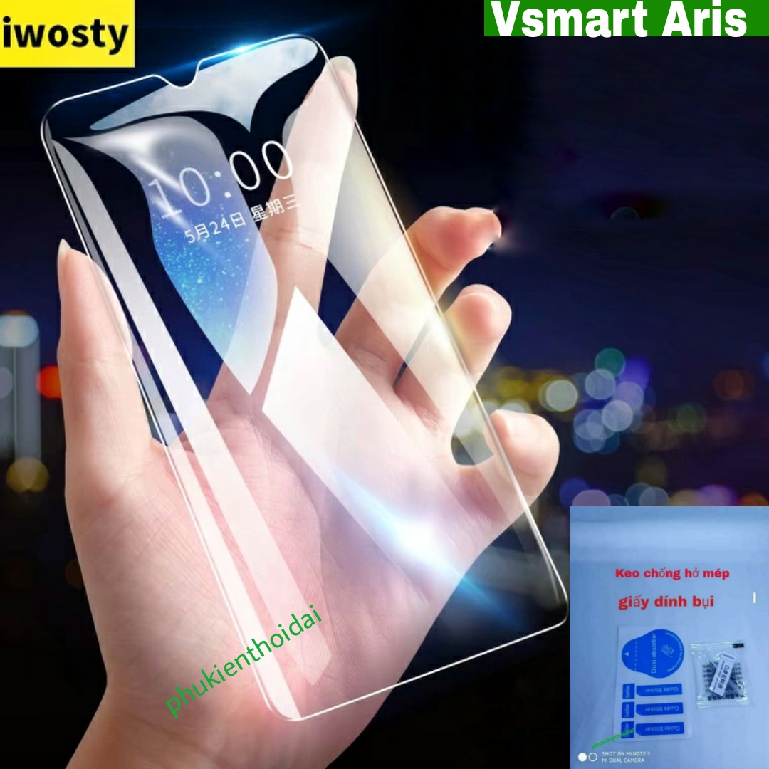Cường lực Vsmart Aris / Live / Live 4 / Joy 4 / Active 3 trong suốt loại tốt 9H / 2.5D ( tặng keo mép )