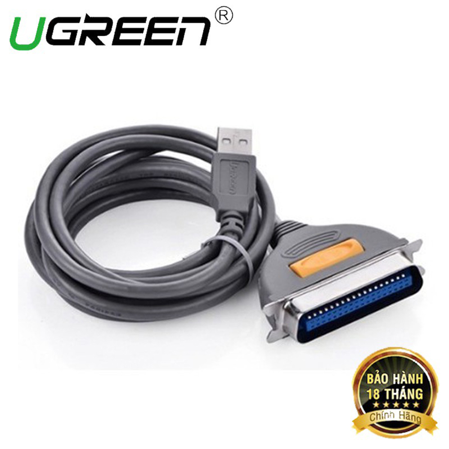 Cáp máy in USB sang IEEE 1284 Parallel Ugreen 20225 dài 2M chính hãng - HapuStore