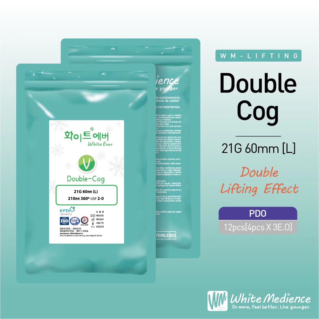 Chỉ nâng cơ mặt Double Cog White Medience gói 12 sợi
