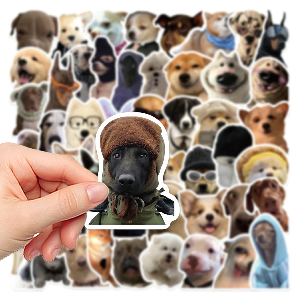(Quà tặng không bán) 1 nhán dán Sticker chó mèo dễ thương hài hước