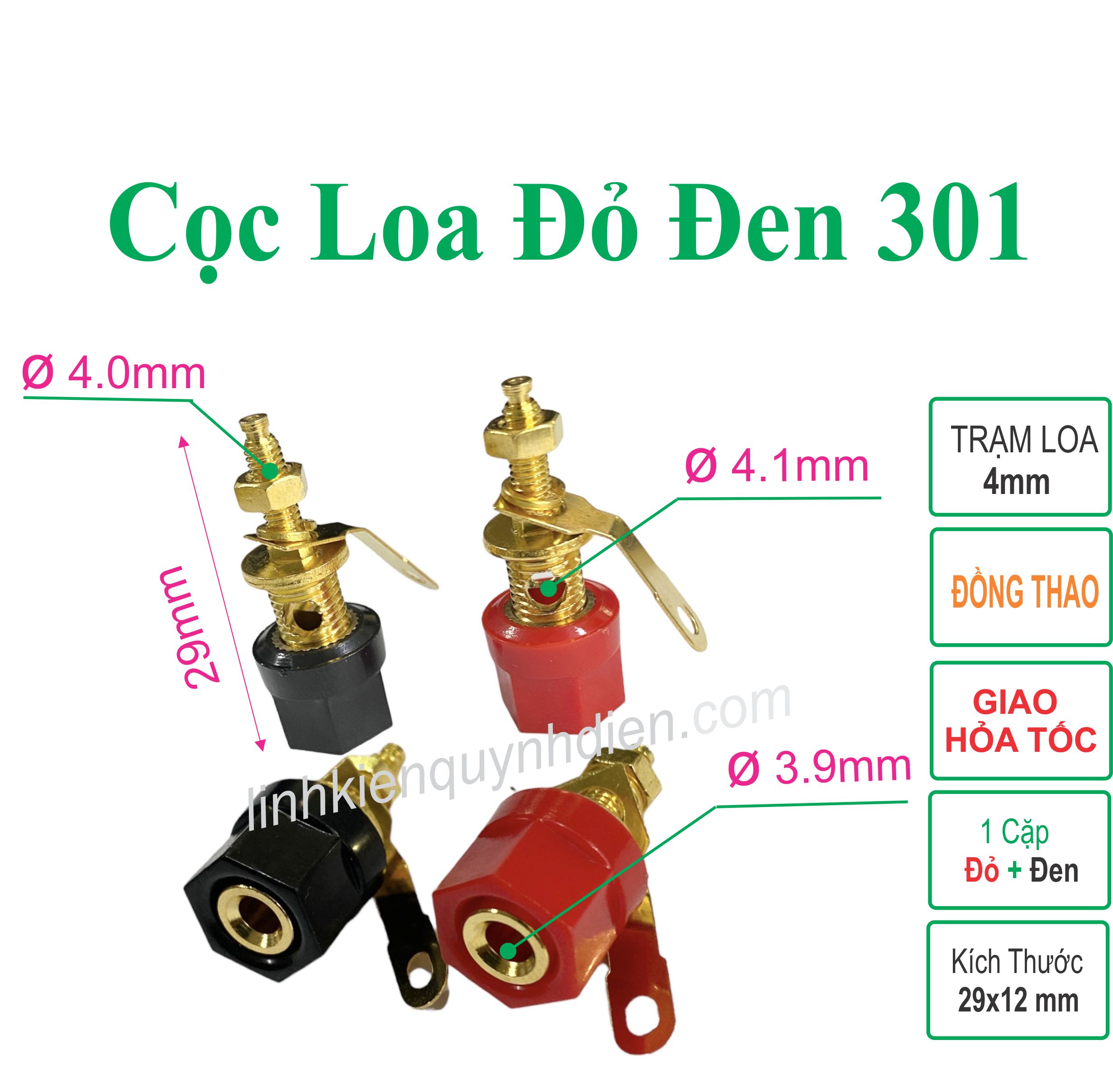Combo 5 Cọc Loa Đỏ Đen - Trạm loa 301