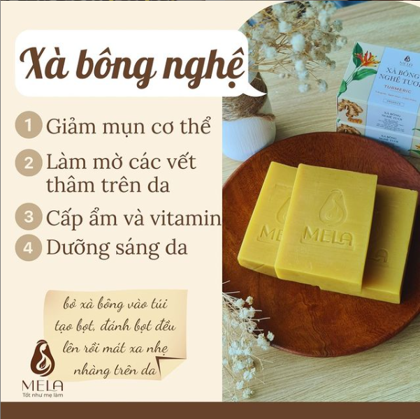 Xà Bông Nghệ Tươi Mela 100g