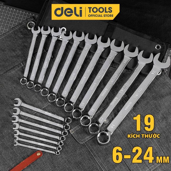 Cờ Lê Hai Đầu Đa Năng Deli Đa Dạng Kích Thước - Chất Liệu Cao Cấp Chống Mòn, Gỉ Sử Dụng Lâu Dài - DL130018 - Hình ảnh 2