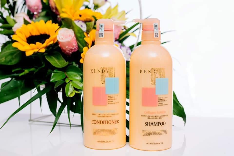 Cặp Dầu Gội Xả Nhật Kendy Dưỡng Sinh Cao Cấp 800ml