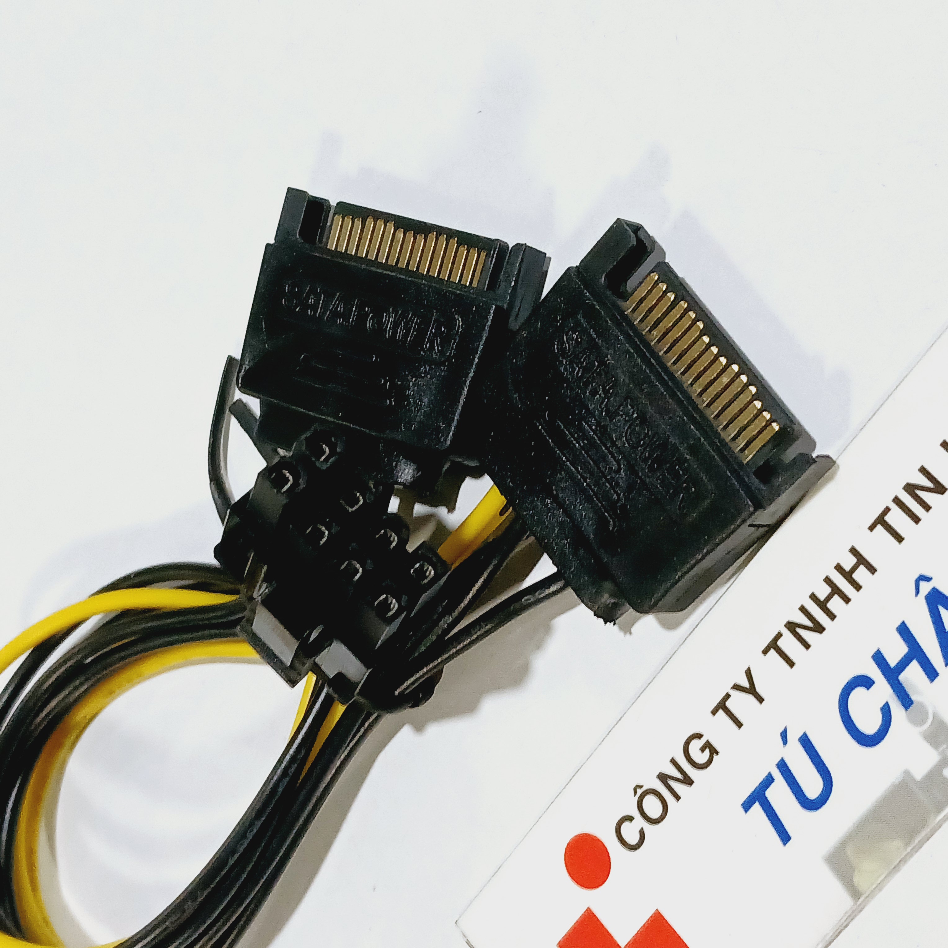 Cáp Sata ra 6 Pin / Cáp Sata ra 8 Pin (2 Pin rời tách 8 Pin thành 6 Pin) - Cáp dài 15Cm