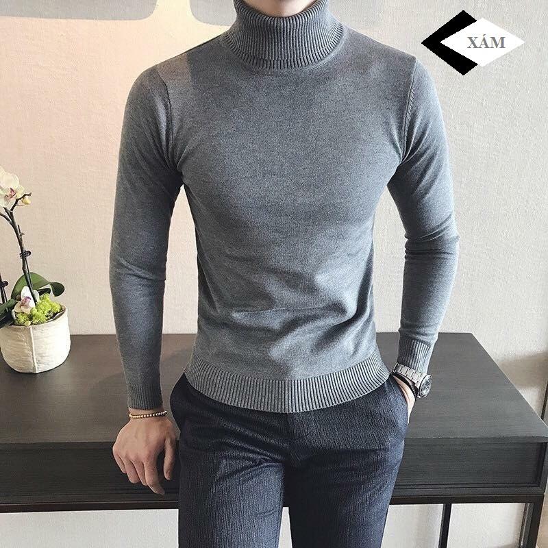 Áo Len Nam Cổ Lọ Phong Cách Hàn Quốc