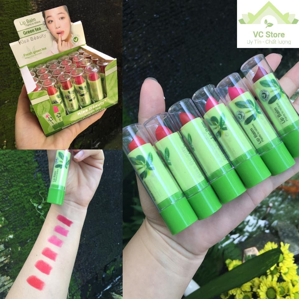 [HCM]Son Trà Xanh Kiss Beuaty - Tone Đỏ