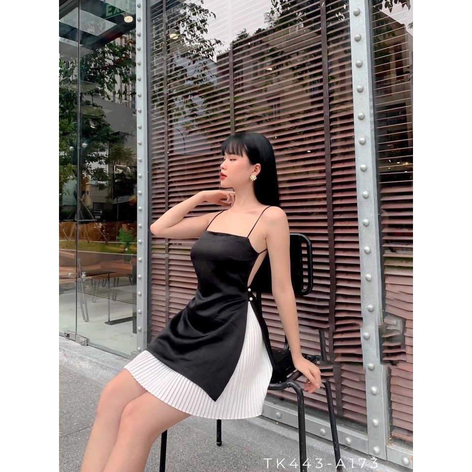 CHÂN VÁY XẾP LI NGẮN