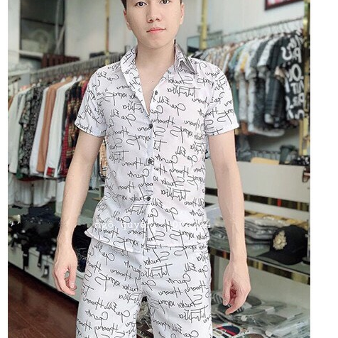 Hien fashion Bộ Đồ Đi Biển Bộ Ngủ Chữ Rốiiii Cặp Đôi và Gia Đình Hai Màu Như Hình Siêu Hotttttt 2021