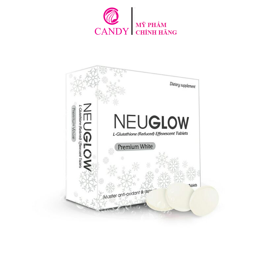 [Hoàn Tiền 8%]Viên sủi trắng da Neuglow L-Glutathione Premium White 28 viên