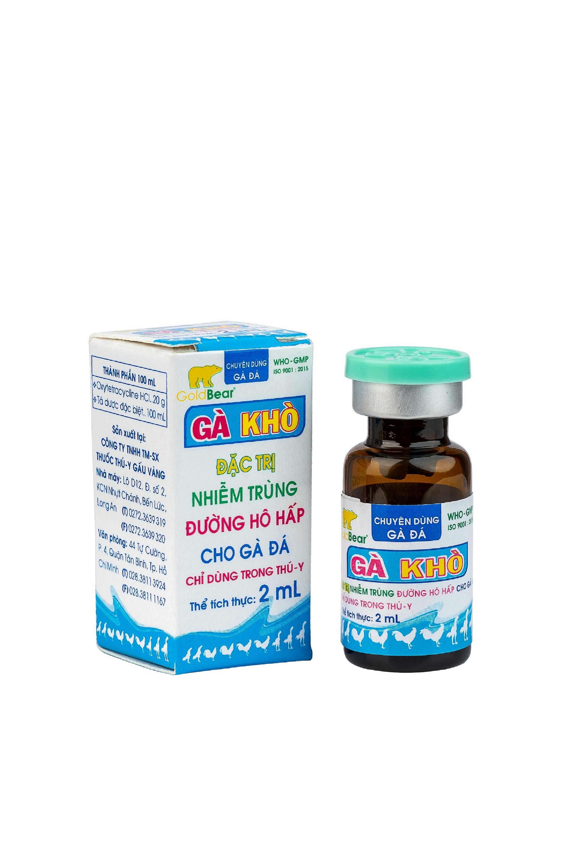 GÀ KHÒ Dung dịch tiêm giãm hô hấp và ho cho gà chọi