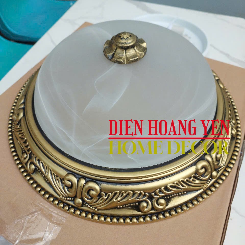 đèn ốp trần ban công tân cổ điển đường kính 350mm có bóng led