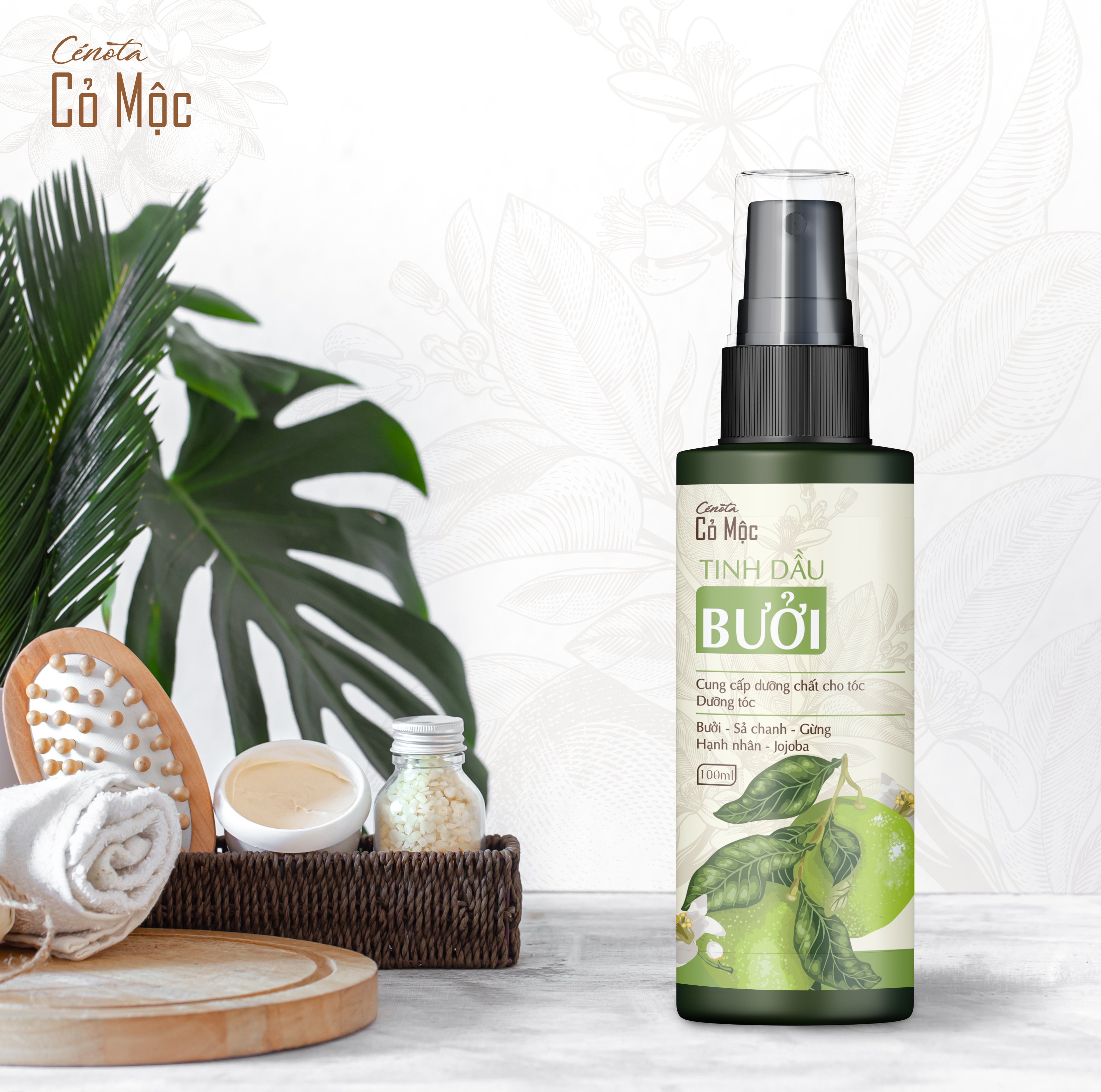 Xịt Dưỡng Tóc Tinh Dầu Bưởi Cenota Kích Thích Mọc Tóc 100ml & 180ml