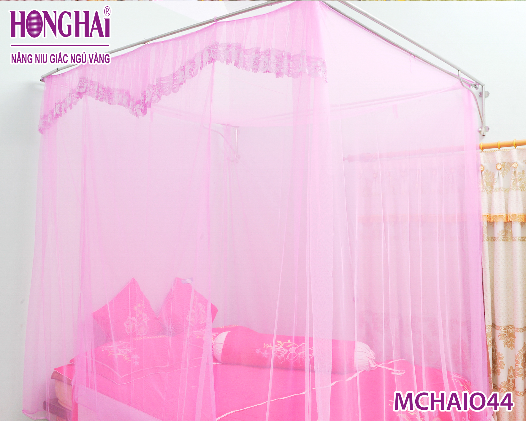 Mùng/màn tuyn lạnh cao cấp CHAIO (ĐỦ SIZE - MÙNG HỒNG HẢI)