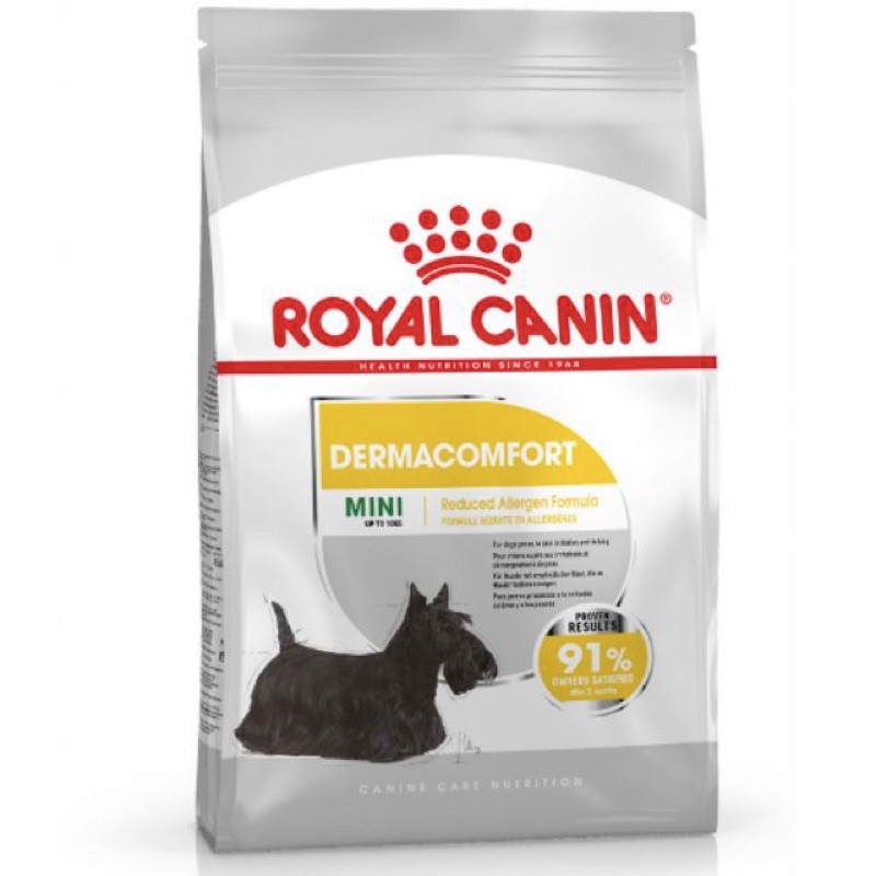 Thức ăn khô dạng hạt khô cho chó dị ứng Royal Canin Mini Dermacomfort 3kg