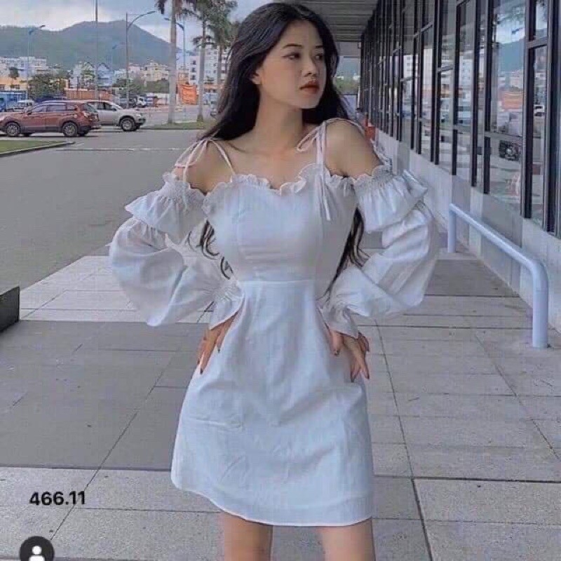 Đầm trễ vai dự tiệc