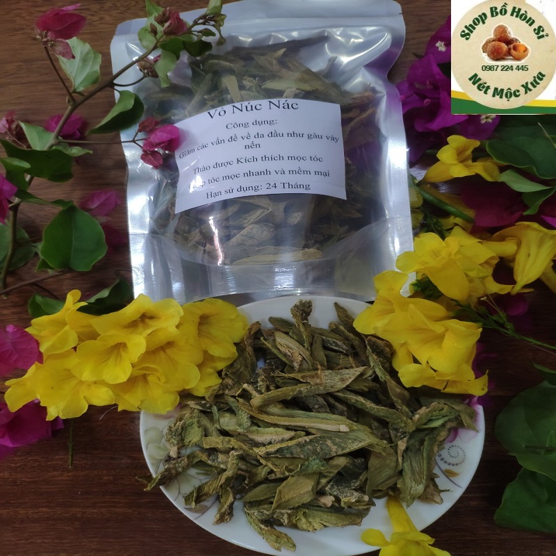 Vỏ núc nác gội đầu