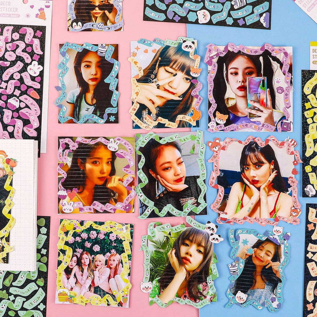 Sticker Ruy Băng trang trí Scrapbook, sổ tay, vở (Bộ 100 sticker) - [ 073 ]