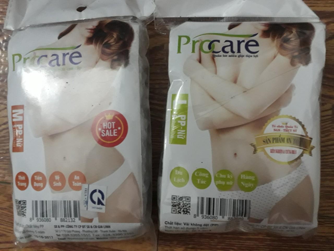 Combo 3 bịch quần lót giấy PP Nữ Procare bịch 5c