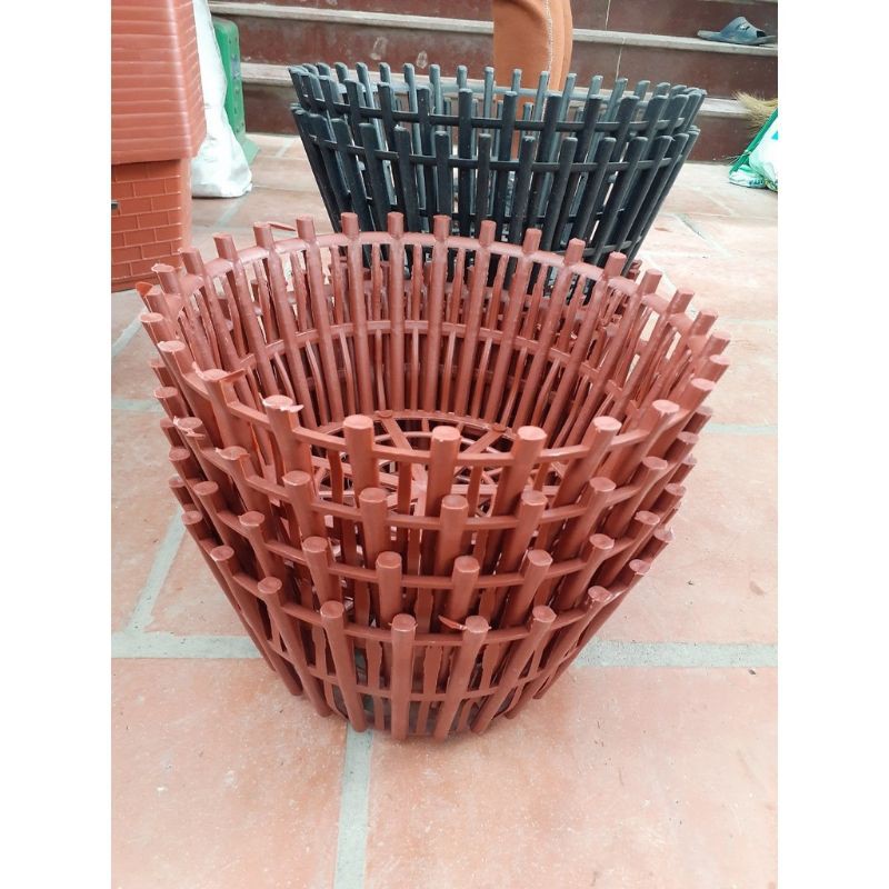 Bộ 10 chậu nhựa giả gỗ trồng lan có lan phụ phi 30