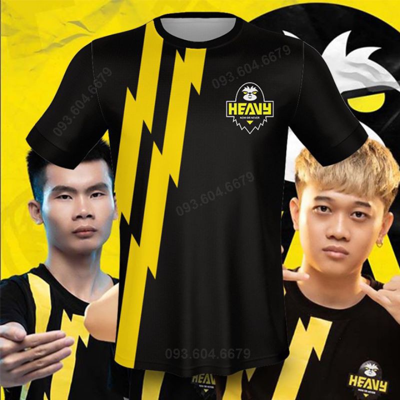 Áo free fire - áo ff team heavy đen 3d
