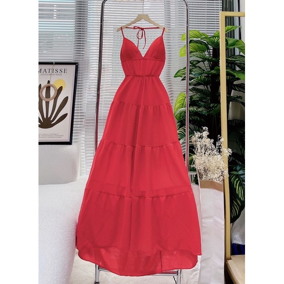 Đầm maxi đi biển đồ cặp đũi 4 màu