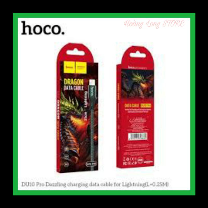 [HCM]Cáp Sạc Nhanh Dây Dù 3.0a-Hoco Du10 Pro-Dài 0.25m