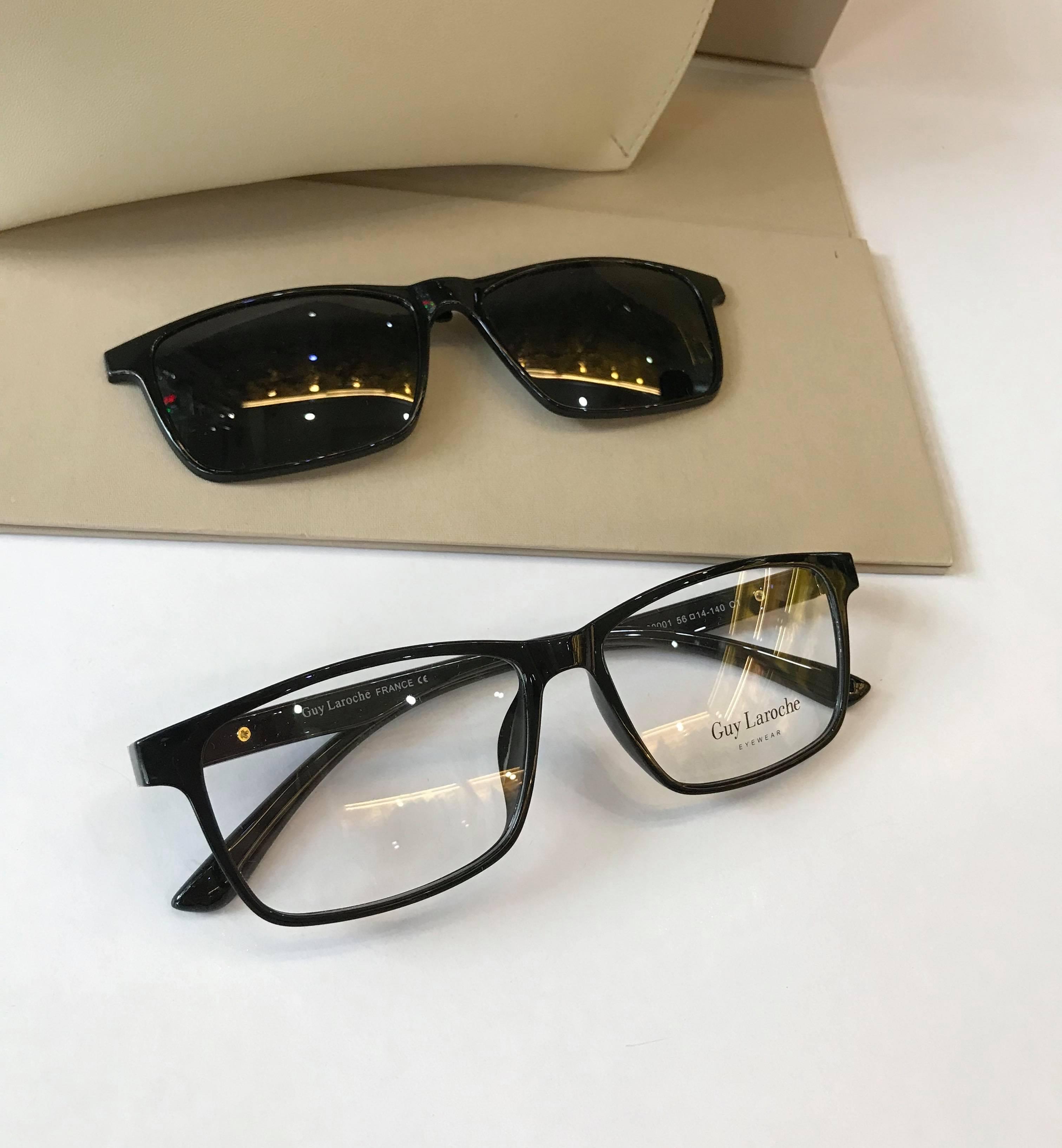 Kính CẬN RÂM 2 tròng GUY LAROCHE cao cấp (ĐEN)