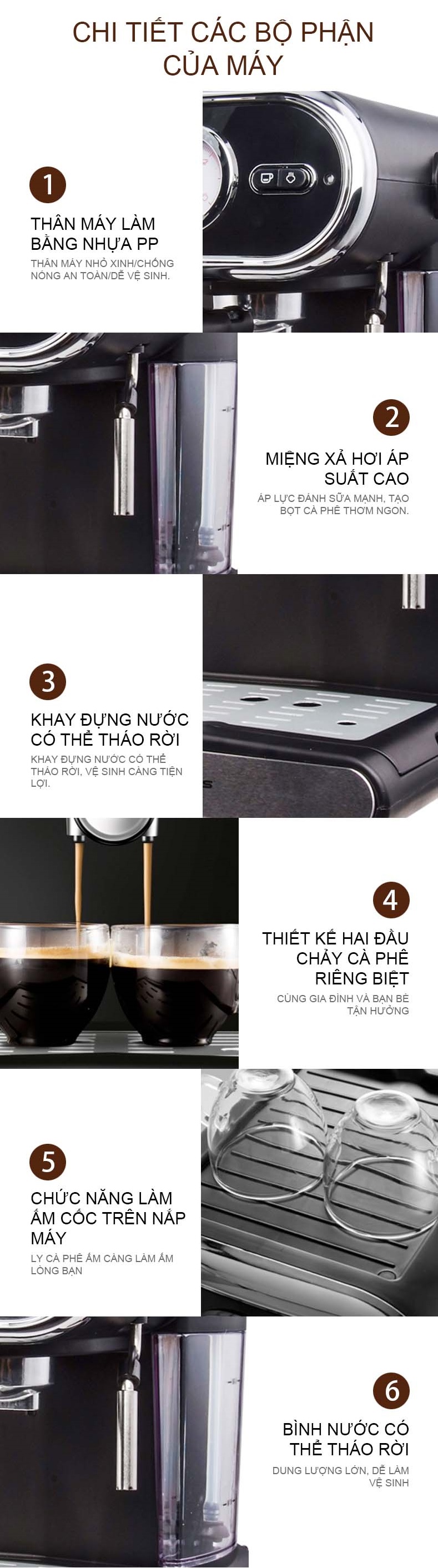 Máy Pha Cà Phê Tiross, Phân Phối Chính Hãng, Bảo Hành 12 Tháng