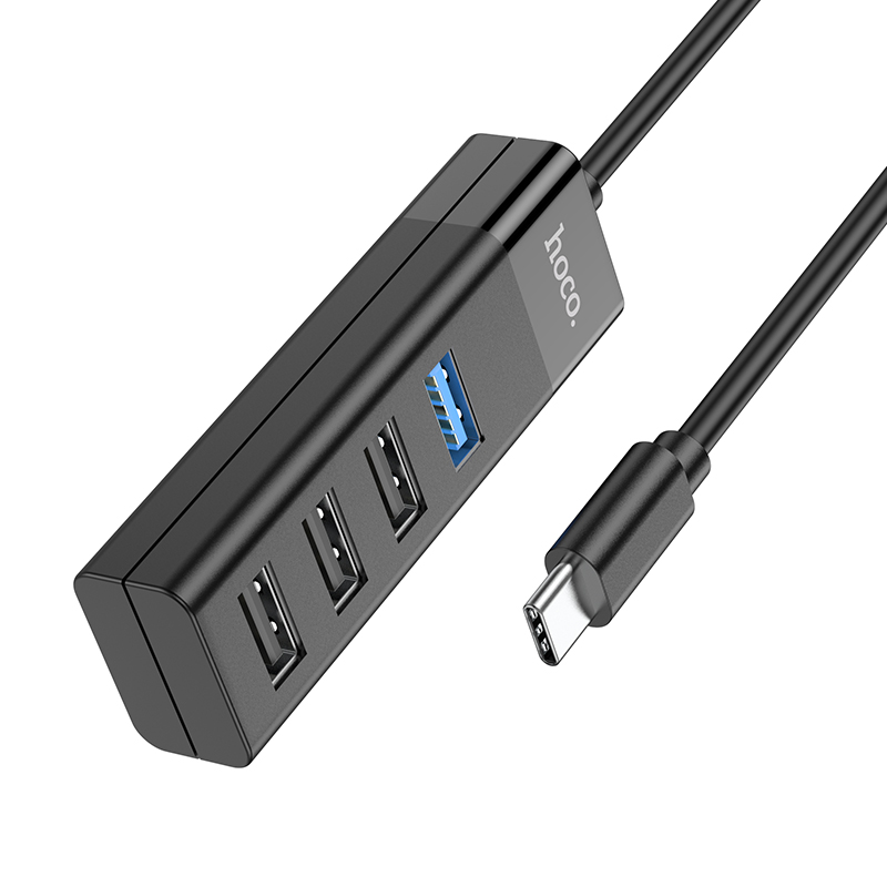 Hub chia Hoco HB25 Cổng Type-C ra 1 cổng USB 3.0 + 3 cổng USB 2.0
