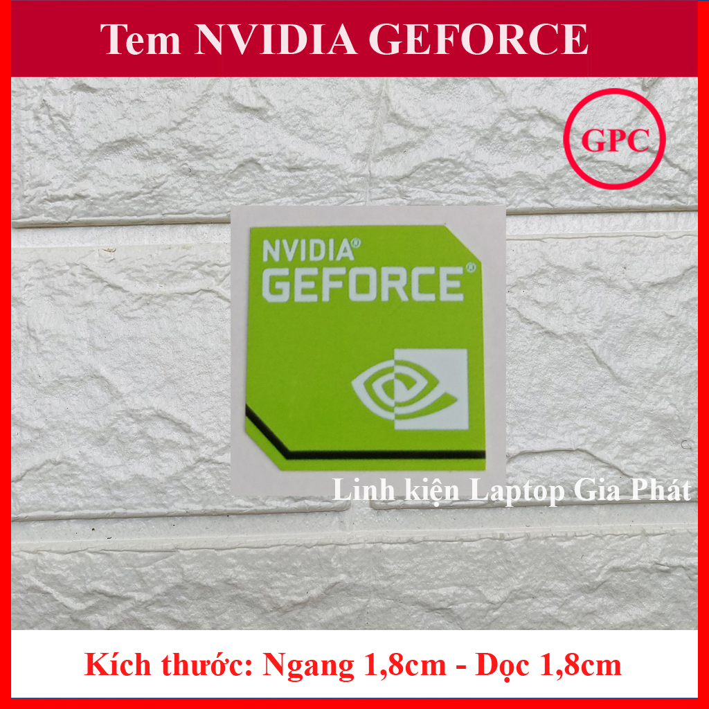 Thay tem máy tính nvidia geforce tem laptop tem pc - màu xanh