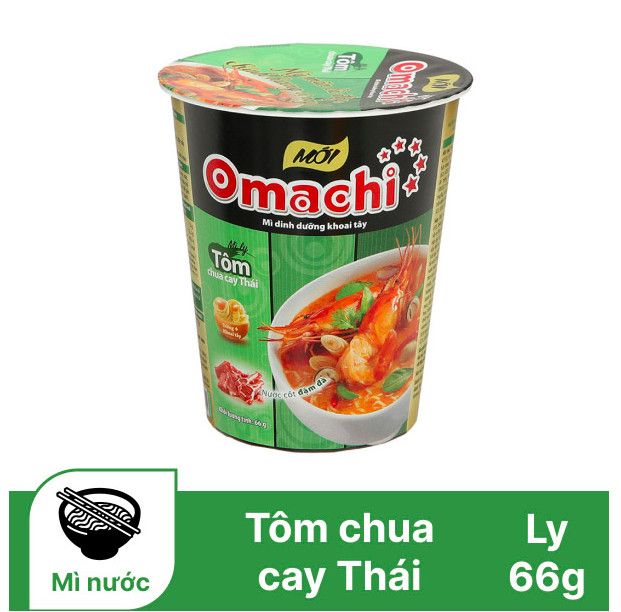 ( Thùng 24 ly ) Mì Ly Omachi tôm chua cay 66gr