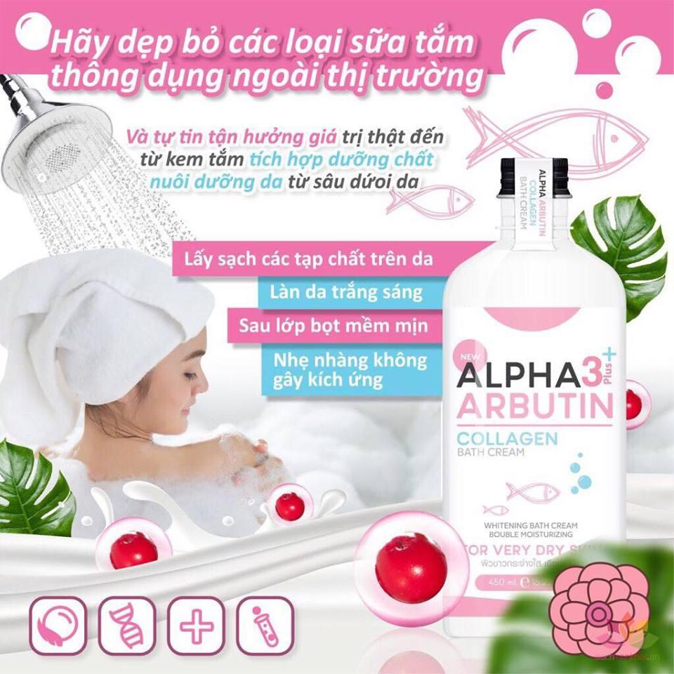 [HCM]Kem tắm Alpha Arbutin 3+ Plus collągen Bath Cream