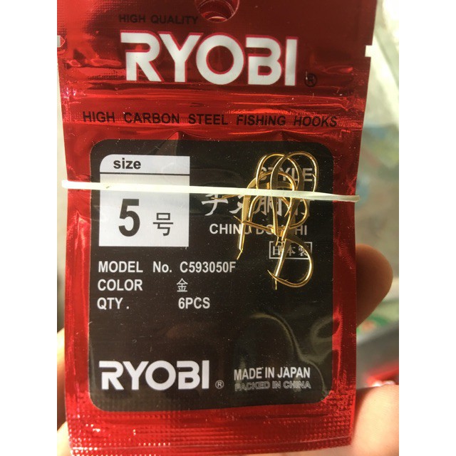 Lưỡi Câu Cá Lưỡi Câu RYOBI Nhật Siêu Bền ( hàng chính hãng)