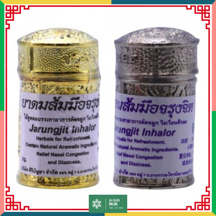 Ống Hít Xoang Bạc/Vàng Thảo Dược Thái Lan