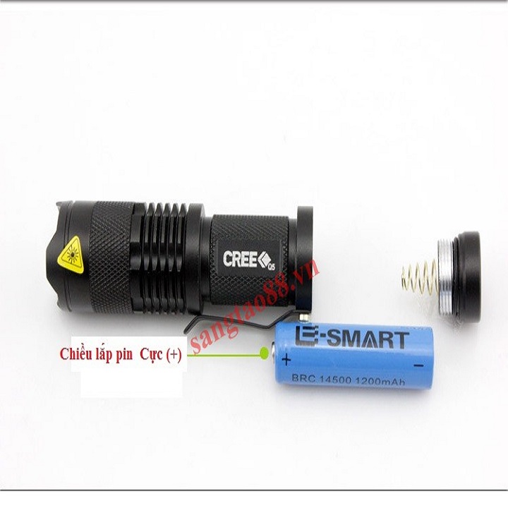 Đèn pin mini Cree Q5 ( đã có pin và sạc )