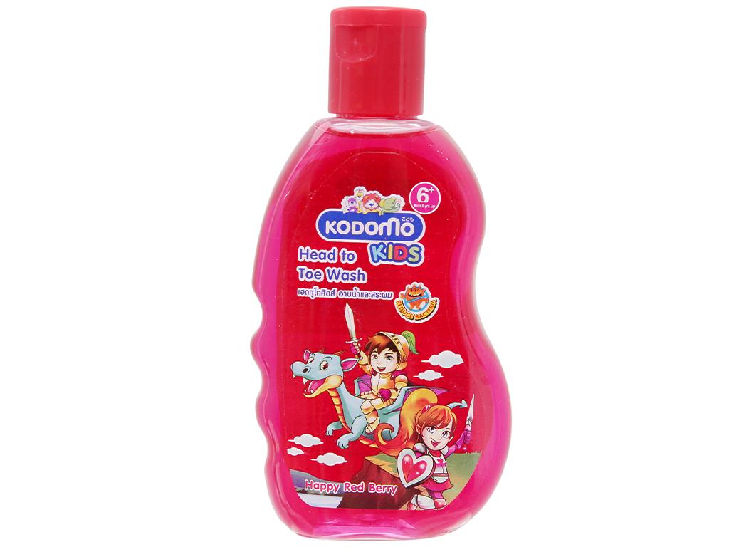 [HCM]Dầu tắm gội Kodomo Happy Red Berry 200ml