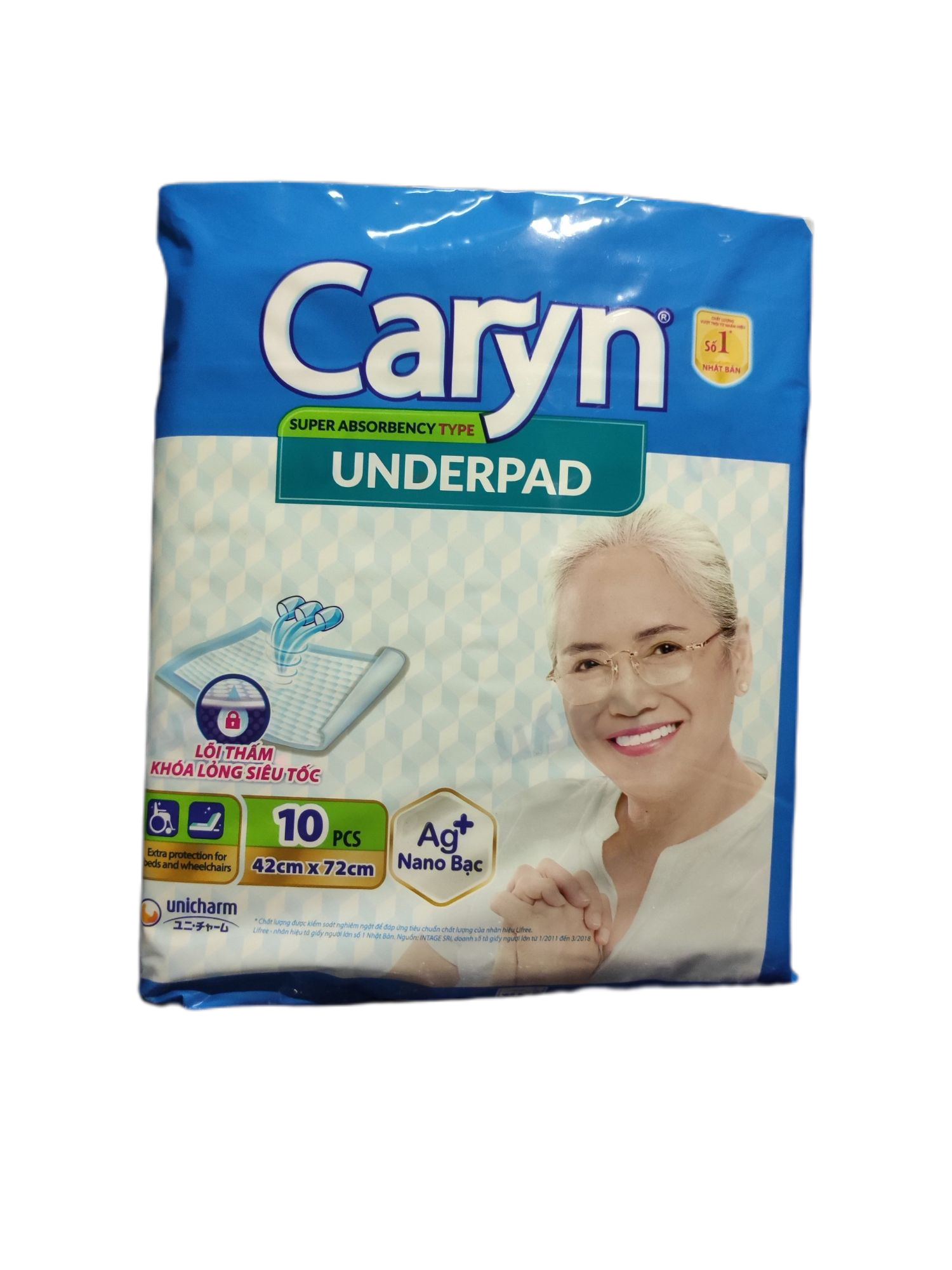 Tấm đệm lót Caryn L10 (Size: 42cm x 72cm; 10 miếng).