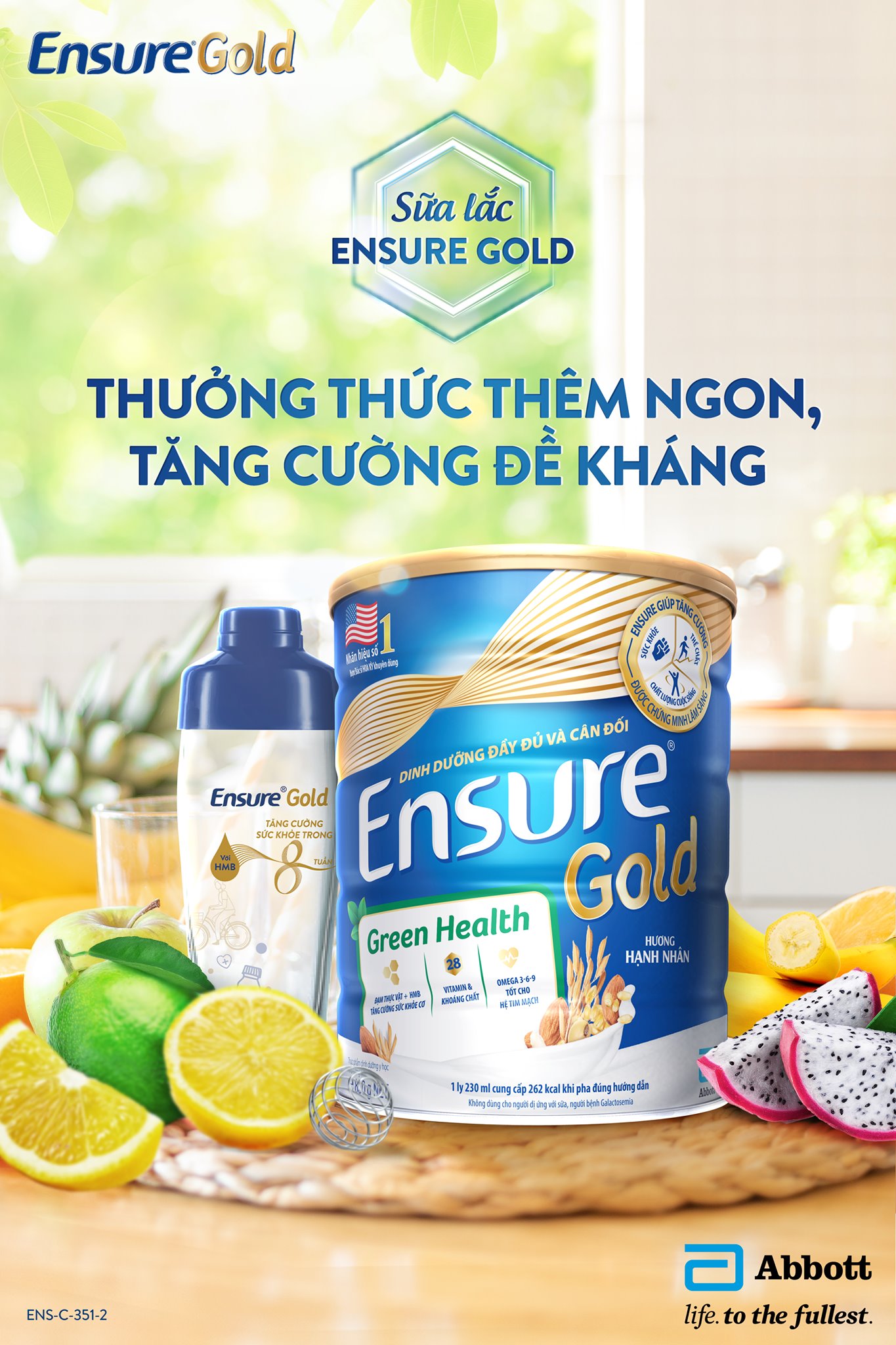 Ensure Gold Lon 850G Hương Vani