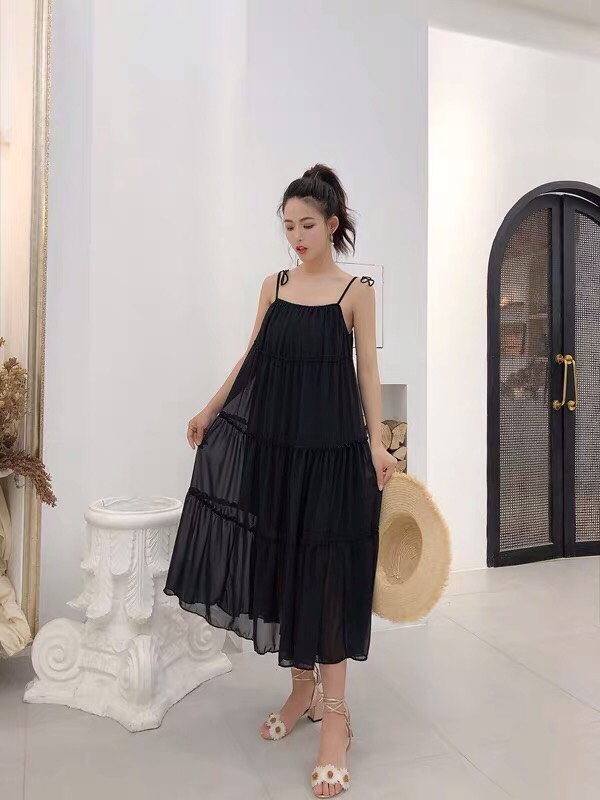 Đầm hai dây form rộng đi biển siêu hot TTSA0034