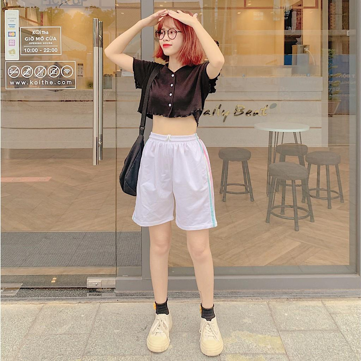Quần short thun 3 line RIO - Quần short thun nam nữ