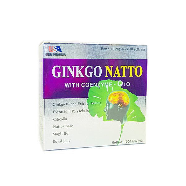 Viên Uống Bổ Não Ginkgo Natto citicolin giúp bổ não