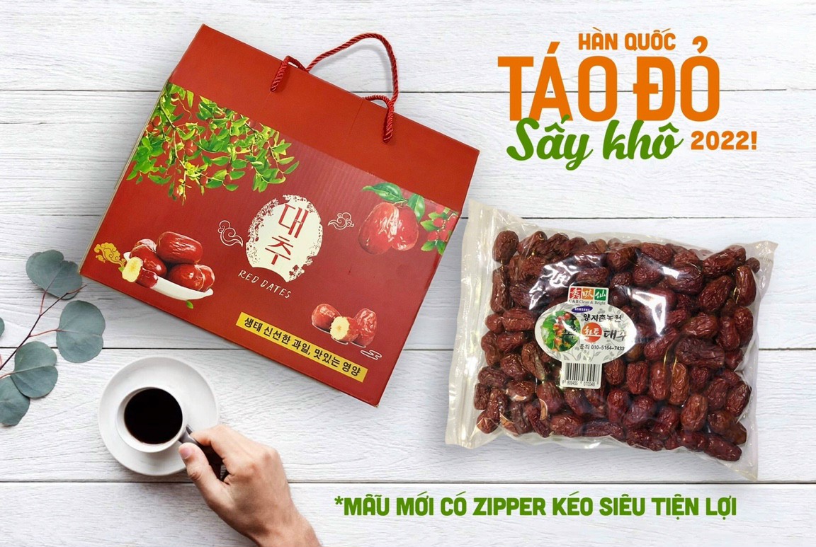 Táo Đỏ Sấy Khô Hàn Quốc Bịch 1kg