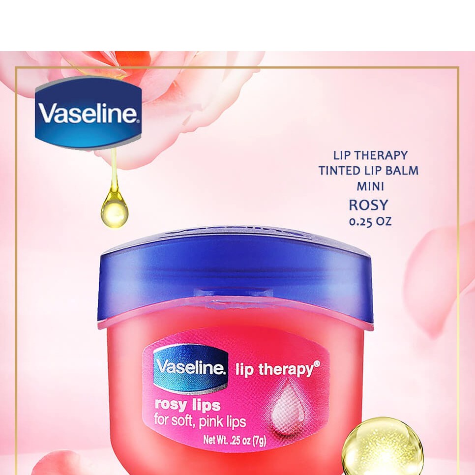 Sáp,Son Dưỡng Môi Vaseline Lip Therapy Rosy Lips 7g