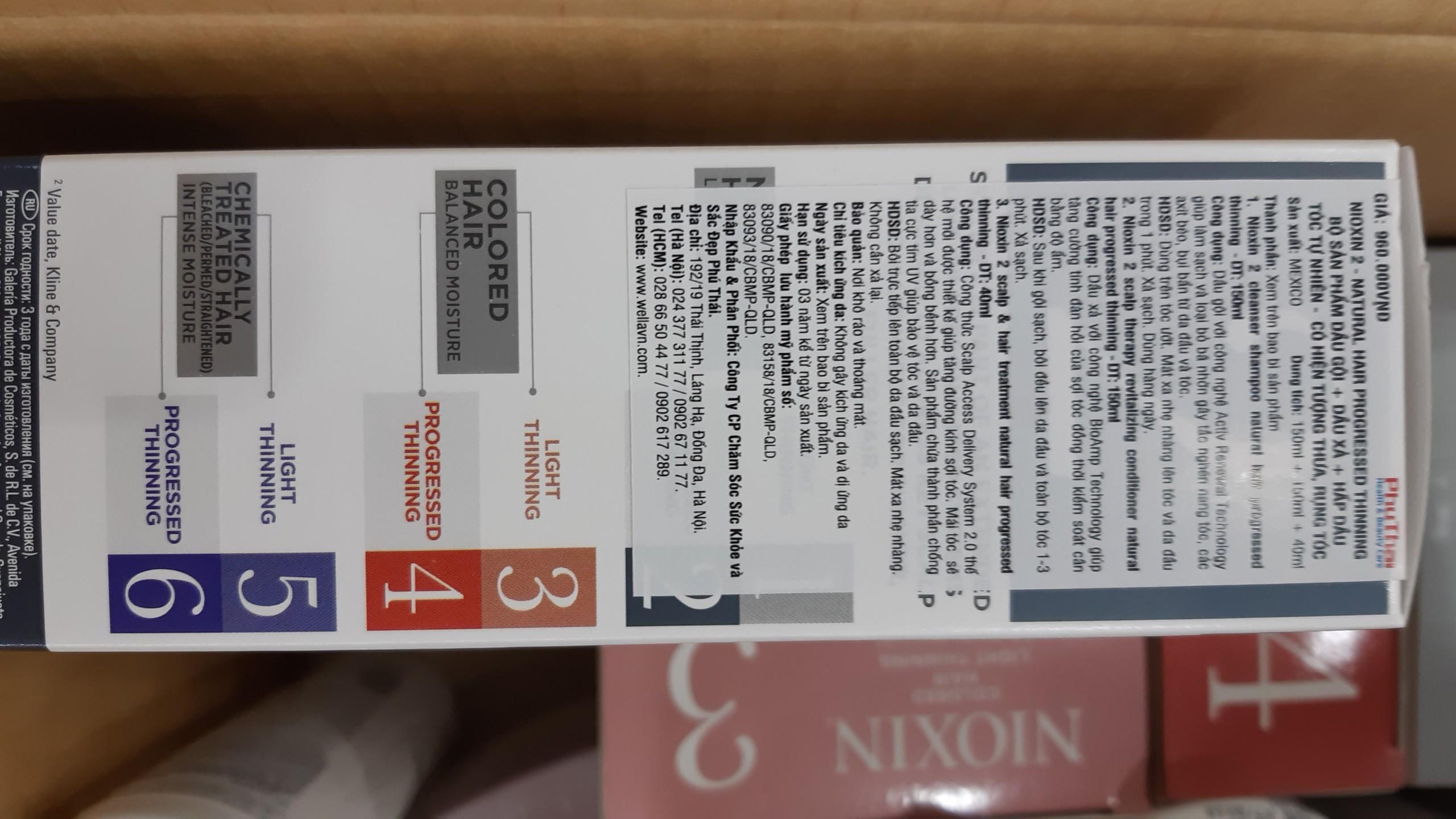 Bộ dầu gội Nioxin TrialKit chống rụng tóc System 2 150ml 2019 ( Natural Hair)