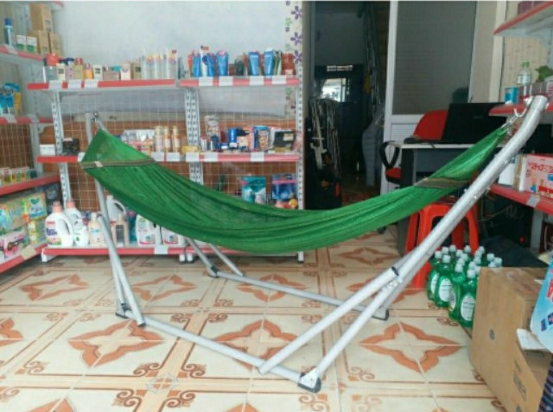 Võng xếp sơn tĩnh điện người lớn phi 32+Lưới( Ảnh thật)