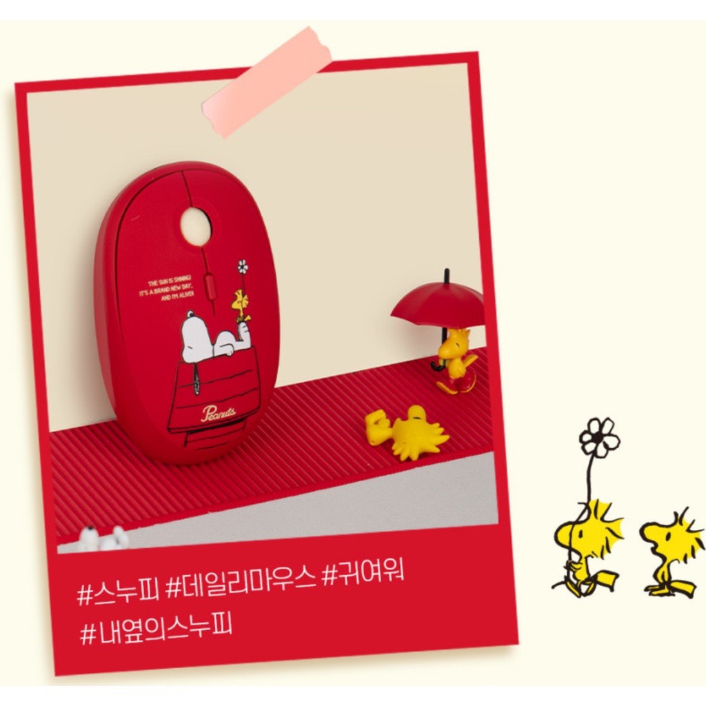 CHUỘT KHÔNG DÂY SNOOPY RED BLUETOOTH WIRELESS MULTI-PAIRING