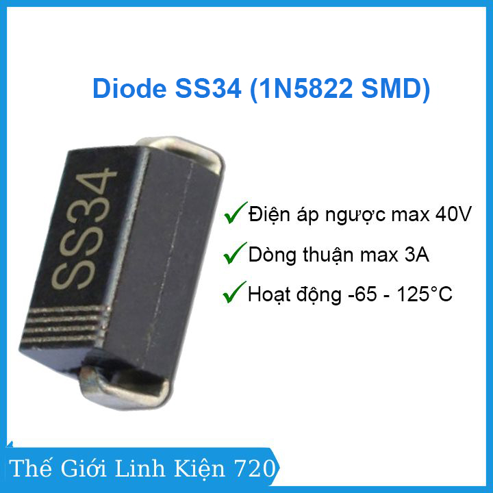 Combo 5 diode ss34 nhỏ gọn
