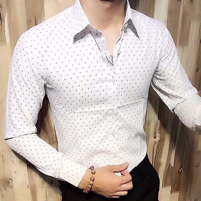 Áo sơ mi nam Họa Tiết loại tốt, sơ mi nam Họa Tiết dày dặn chống nhăn