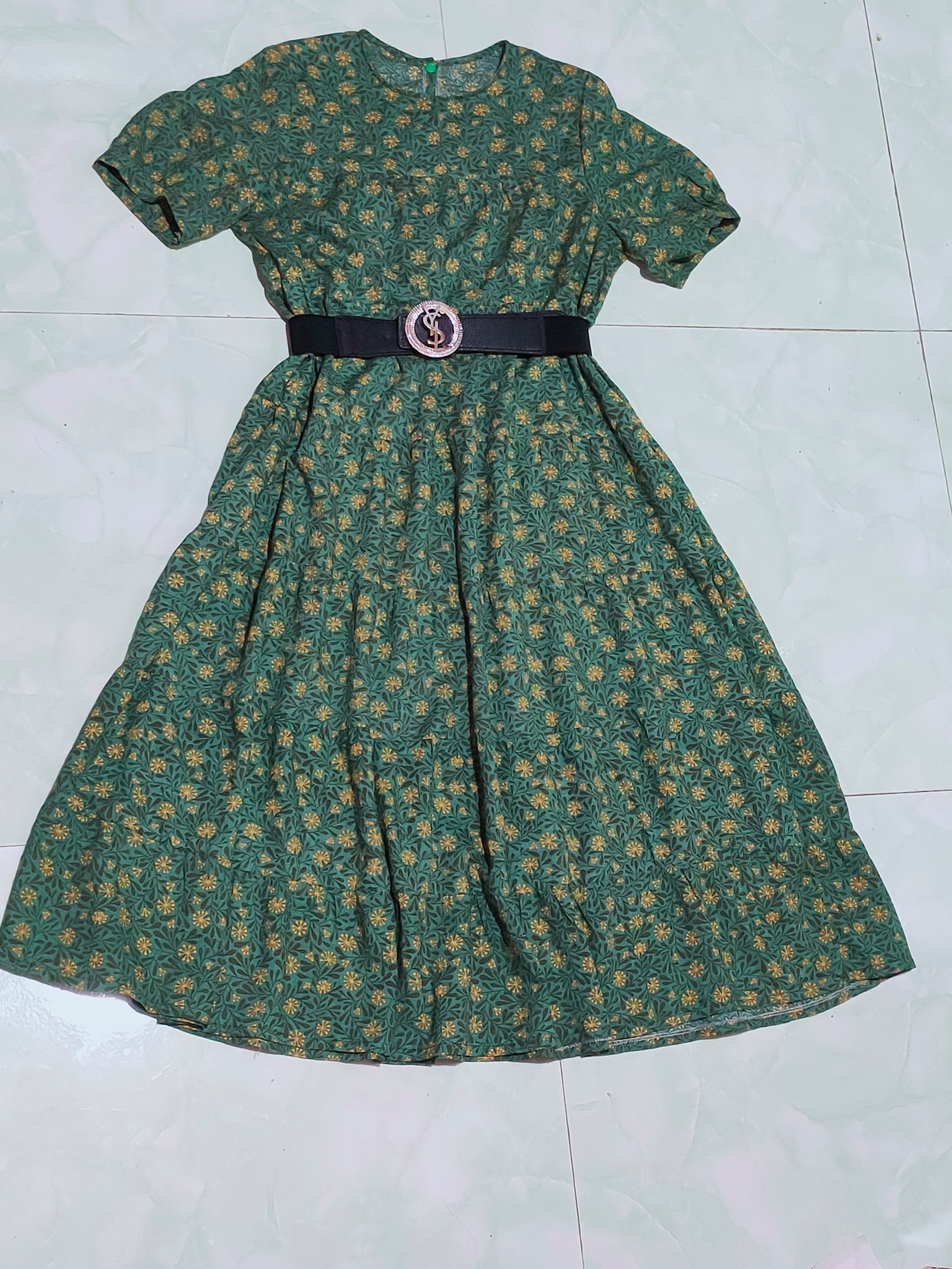 Rập Giấy 30081 - Đầm Babydoll maxi